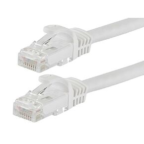 CableVantage Cat6 100feet 100FT Patch Cord Networking RJ45 Ethernet Patch Cable PC Modem PS4 Router - (100 Feet) White Internet Cable