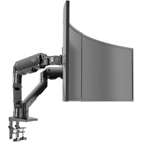 Mechanical Spring Arm 27-34 Inch Dual Arc Screen Desktop Monitor Holder 5-16kgs Ultra Wide Monitor Mount with USB Port
