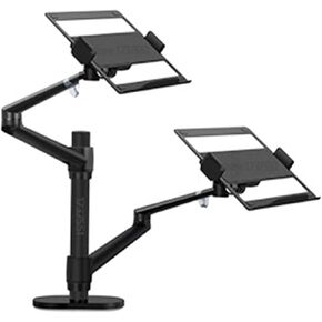 OL-13L Silver Ergonomics 10"-17" Double Laptop Stand Desktop PC Bracket Computer Notebook Mount Dual Arm(OL-13L Black)