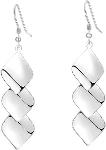 Pearl Teardrop 925 Sterling Silver Dangle Earrings For Women's Sparkle Fashionable High End Earrings in Saudi Arabia
