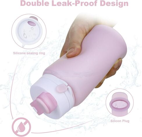 Collapsible Water Bottle, 19oz Foldable Water Bottle BPA Free Reusable Lightweight Leak-Proof Travel Silicone Water Bottle for Travel, Gym, Hiking, Office, Camping(Orange) in Kuwait