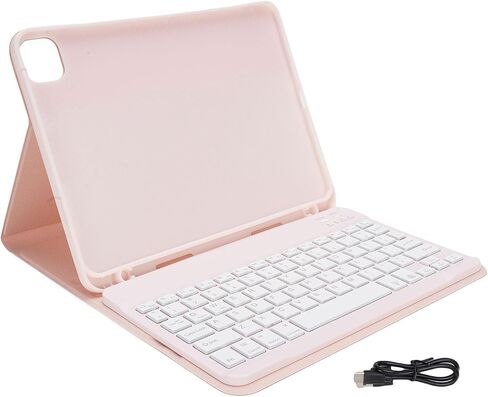 Gugxiom Protective Case with Keyboard for Pro 11 M4 2024, 7 Colors Backlit Wireless Magnetic Detachable Keyboard with Pencil Holder (Rosy) in Kuwait