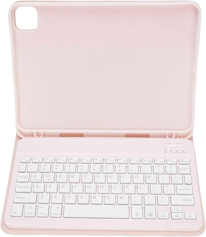 Gugxiom Protective Case with Keyboard for Pro 11 M4 2024, 7 Colors Backlit Wireless Magnetic Detachable Keyboard with Pencil Holder (Rosy) in Kuwait