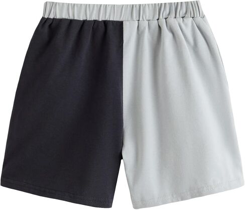 Verdusa Boy's 2 Piece Outfit Colorblock Short Sleeve Round Neck T Shirt and Shorts Set in Saudi Arabia