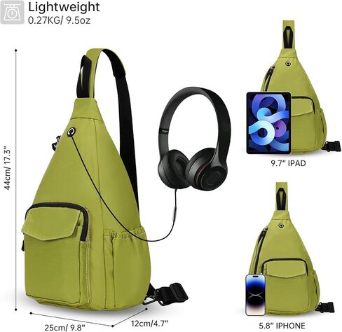 HAWEE Convertible Rope Sling Backpack Anti Theft Crossbody Left and Right Shoulder Bag, Lemon Yellow in Kuwait