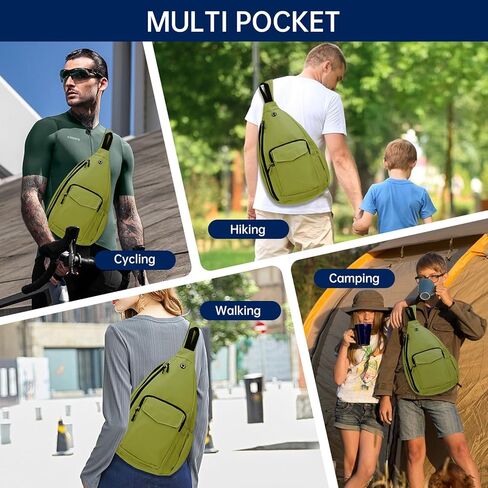 HAWEE Convertible Rope Sling Backpack Anti Theft Crossbody Left and Right Shoulder Bag, Lemon Yellow in Kuwait