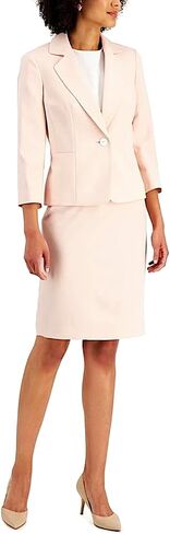 Women's Petite Jacket/Skirt Suit, Geranium/White, 6P in Saudi Arabia
