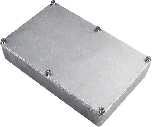 Die-cast Aluminium Box Box Electronic Electronic Metal Metter Mether Case مع حماية IP54 بأحجام متعددة السمك الفضي 2 مم (1590dd （188x120x37mm）) in Kuwait