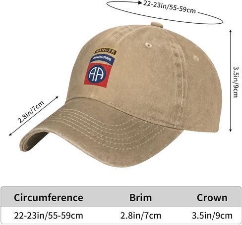 82nd Airborne with Ranger Vintage Wash Denim Baseball Cap in Saudi Arabia