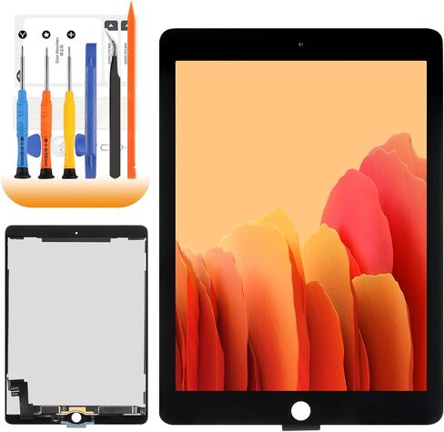 أصلي لـ iPad Air 2 Screen Presentive for iPad Air 2 LCD A1566 A1567 LCD Digiitzer Touch Screen Assembly Parts (Black) in Kuwait