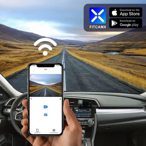 FITCAMX FRONT 4K+REAR 1080P DASH CAM تتكيف مع Honda Civic 2016-2021 (لديها 8 فتحات ، HD2-0323) و Insight 2019-2022 ، OEM Look in Kuwait