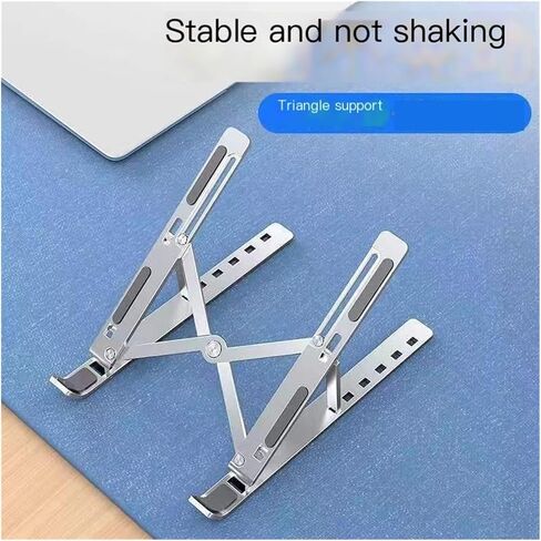Laptop Stand Folding Heat Dissipation Aluminum Alloy Stand Portable Storage Lift Laptop Stand(Black) in Saudi Arabia