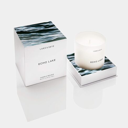 شمعة Lake & Skye Verbena & Velvet Moss، (8 أونصة) لمدة 50 ساعة من الاحتراق، 100% شمع الصويا، نباتي - رائحة الزهور الخضراء مع لمسة حارة in Kuwait