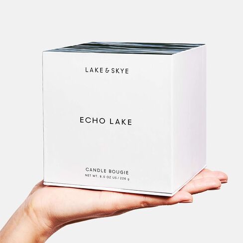 شمعة Lake & Skye Verbena & Velvet Moss، (8 أونصة) لمدة 50 ساعة من الاحتراق، 100% شمع الصويا، نباتي - رائحة الزهور الخضراء مع لمسة حارة in Kuwait