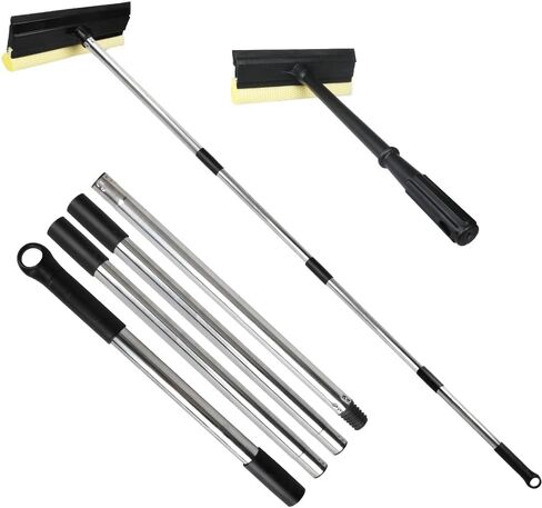 ممسحة النوافذ ممسحة الزجاج الأمامي للسيارة، شفرة مطاطية لغسل الإسفنج مقاس 8 بوصات، ممسحة إسفنجية 2 في 1، ممسحة تنظيف النوافذ لزجاج السيارة الأمامي ومحطة الوقود ومرآة الحمام in Saudi Arabia
