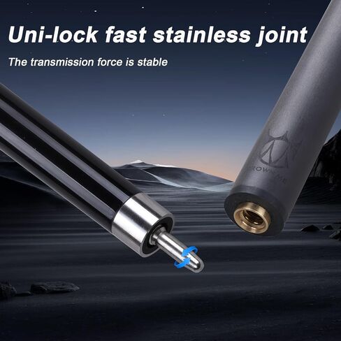 Carbon Fiber Pool Cue Stick 12.5mm Tip Soft Grip Billiard Carbon Fiber cue in Saudi Arabia