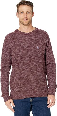 .U.S. بولو اسن سويت شيرت حراري برقبة دائرية ضيقة للرجال من سبيسي داي in Kuwait