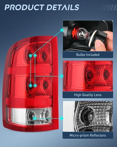 Nilight Headlight Assembly Compatible for 2007 2008-2013 GMC Sierra 1500 2008-2014 GMC Sierra 2500 HD 3500 HD Chrome Housing Clear Corner Clear Lens, Headlights Assembly Replacement in Saudi Arabia