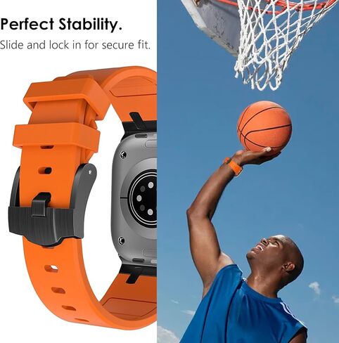 نطاقات Wingle AP الفاخرة لـ Apple Watch Band Ultra 2 Band Ultra 49mm 46mm 45mm 44mm 42mm Men Series 10 9 8 7 SE 6 5 4 ، Silicone Rubber Metal Adapter Plans for Iwatch 3 2 1 in Kuwait