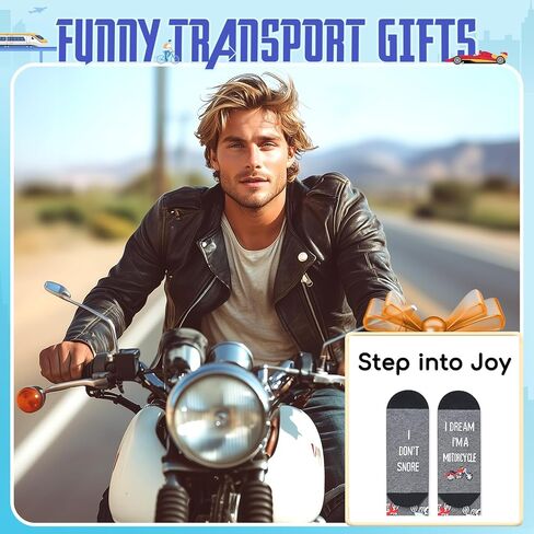 Zmart Motorcycle Socks For Men Dirt Bike Socks I Don't Snore I Dream Ima Motorcycle, Motorcycle Gifts For Men Gifts For Dirt Bike Lovers in Saudi Arabia