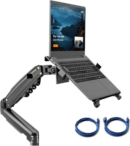2 في 1 F80 + FP-2 لـ 17-30 "شاشة + 10" -17 "حامل سطح المكتب المحمول كمبيوتر محمول كمبيوتر محمول (مع 2pc USB3) in Kuwait
