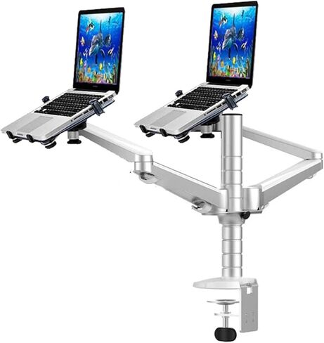 OA-12x متعدد الوظائف الذراع المزدوج اثنين من المكتب لوحة 10 "-15" حامل جهاز كمبيوتر محمول مزدوج قاعدة قوس قاعدة 65 مم (OA-12K) in Kuwait