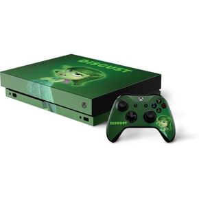 Skinit Decal Gaming Skin Compatible with Xbox One X Bundle - Officially Licensed Disney Inside Out Disgust Portrait Design