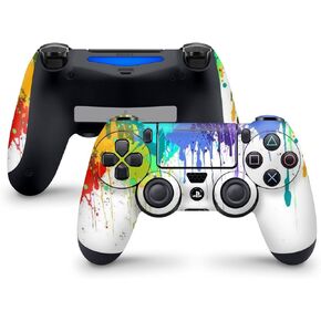 Zoomhitskins متوافق مع الجلد PS4 وحدة تحكم ، قوس قوس قزح الطلاء غرافيتي بقص الرش ، متينة ، 3M فينيل ، مصنوعة في الولايات المتحدة الأمريكية