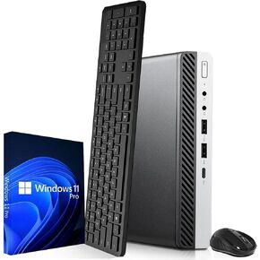 BTO HP ProDesk 600 G3 Mini Desktop Computer PC, Intel Core i5-6500T 6th Gen. Processor, 16GB DDR4 Ram, 256GB SSD, USB-C, WiFi, Keyboard & Mouse, Windows 11 Pro (Renewed)