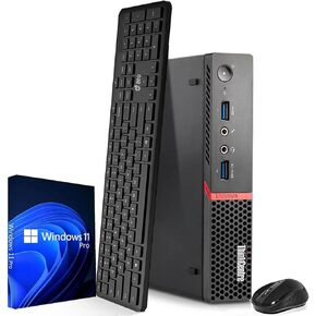 Lenovo ThinkCentre Mini Desktop Computer PC, Intel Core i5-6500T 6th Gen. Processor, 16GB DDR4 Ram, 256GB SSD, WiFi, BTO Keyboard & Mouse, Windows 11 Pro (Renewed)