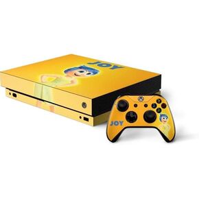 Skinit Decal Gaming Skin Compatible with Xbox One X Bundle - Officially Licensed Disney Inside Out Joy Portrait Design
