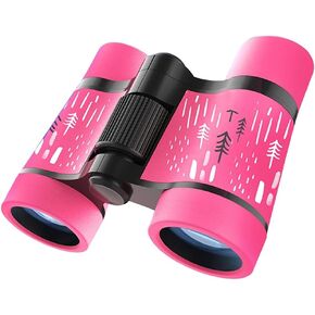 Binoculars 4x30 Telescope Rubber Children Colorful Telescope Fixed Zoom Anti-Skid Portable Field Glasses Children Gifts (Color : D) (D)