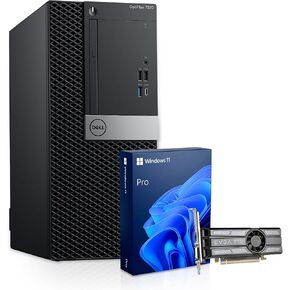 Dell Prebuilt Gaming Desktop Computer | Nvidia GeForce GT1030 2GB | Intel i7-9700 | 32GB RAM, 1TB SSD + 4TB HDD | Wi-Fi 5G + BT | Windows 11 Pro (Renewed)