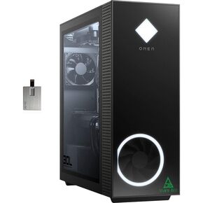 HP 2022 OMEN Gaming Desktop, AMD Ryzen 7 5800X Processor, HyperX 16GB DDR4-3200 XMP RGB SDRAM, 1TB PCIe SSD, NVIDIA GeForce RTX 3080 10GB GDDR6X, Win11 Pro, Black, 32GB USB Card (Renewed)