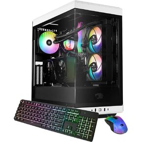 iBUYPOWER Y40 PRO White Gaming PC Desktop Computer Intel Core i9 14900F CPU, NVIDIA GeForce RTX 5080 16GB GPU, 32GB DDR5 RGB 5200MHz RAM, 2TB NVMe SSD, Windows 11 Home, Keyboard, Mouse - Y40WI9N5801
