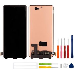 New AMOLED Display Compatible with Oneplus 12 [6.82"] PJD110, CPH2573, CPH2581, CPH2583 Touch Screen Digitizer Assembly Replacement with Upgraded Repair Tools Kit-Black
