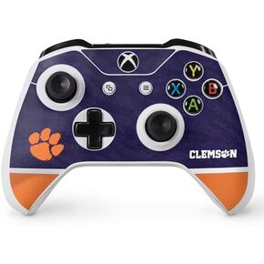 Skinit Decal Gaming Skin Compatible with Xbox One S Controller - Officially Licensed Clemson University Tiger Print Design