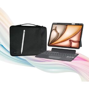 EIP Plus Bundle for iPad Air 11 inch M3/M2 (2025/2024), 5th/4th Gen (2022/2020): Keyboard Case, Pencil 2 & Slim Tablet Bag