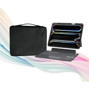 EIP Plus Bundle for iPad Pro 11 inch M4 (2024): Keyboard Case & Slim Tablet Bag