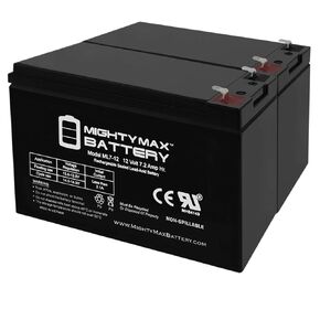 Mighty Max Max Battery 12V 7AH Battery Battery Pratch for Sports Tutor Tennis Tusor - 2 Pack