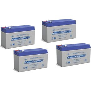 Power Sonic PS-1290 12 Volt 9 Amp Hour Rechargeable SLA Battery - Pack of 4