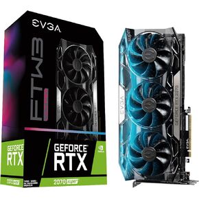 EVGA GeForce RTX 2070 Super FTW3 Ultra, Overclocked, 2.75 Slot Extreme Cool Triple + iCX2, 65C Gaming, RGB, Metal Backplate, 8GB GDDR6, 08G-P4-3277-KR
