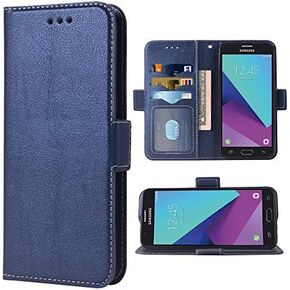 متوافق مع Samsung Galaxy J3 Luna Pro J 3 Prime 2017 Experge 3J Eclipse Mission Wallet Case Strap Lanyard و Geather Flip Card Cover Cover For Glaxay S327VL Women Men Rosegold