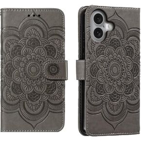 for iPhone 16 Case Wallet with Card Holder Kickstand Magnetic Soft Leather Flip Fold Cover for iPhone 16 (Purple, iPhone 16)