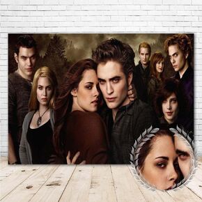 Similar Edward Backdrop from Twilight Saga 7x5ft Halloween Twilight Saga Theme Background for Birthday Party Vinyl New Moon Twilight Saga Party Decorations Banner