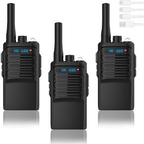 Walkie Talkies 3pcs طويلة المدى ، و Walkie Talkies للبالغين على المدى الطويل ، وقابل لإعادة الشحن ثنائية الاتجاه ، و 16 قناة أجهزة راديو مع كابل من النوع C ، وملحقات التخييم في الطوارئ في الهواء الطلق ، والمشي لمسافات طويلة