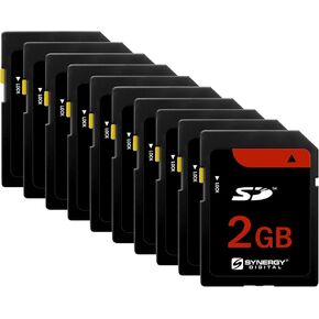 Synergy Digital 2GB Secure Digital SD Memory Cards, Compatible with JVC GZ-MS100 Camcorder - Pack of 10