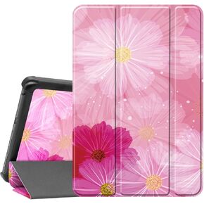 Famavala Trifold Stand Case Cover for 8" Tablet (12th/10th Generation) 2024 Release, with Auto Wake/Sleep, no Fit for ONN Surf8 2024 Tab (Pink Flower)
