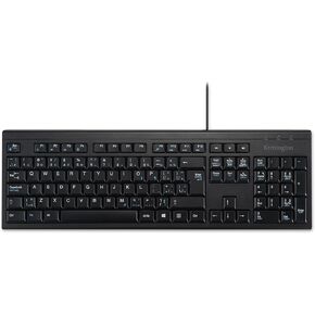 Kensington English and Canadian French Bilingual Wired USB Keyboard, 105 Key, Black (K72200CA)