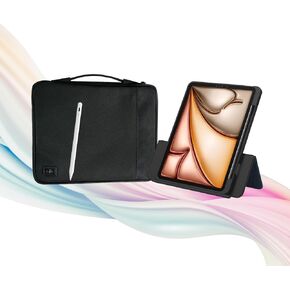 EIP Basic Bundle for iPad Air 11 inch M3/M2 (2025/2024), 5th/4th Gen (2022/2020): Keyboard Case, Pencil 2 & Slim Tablet Bag